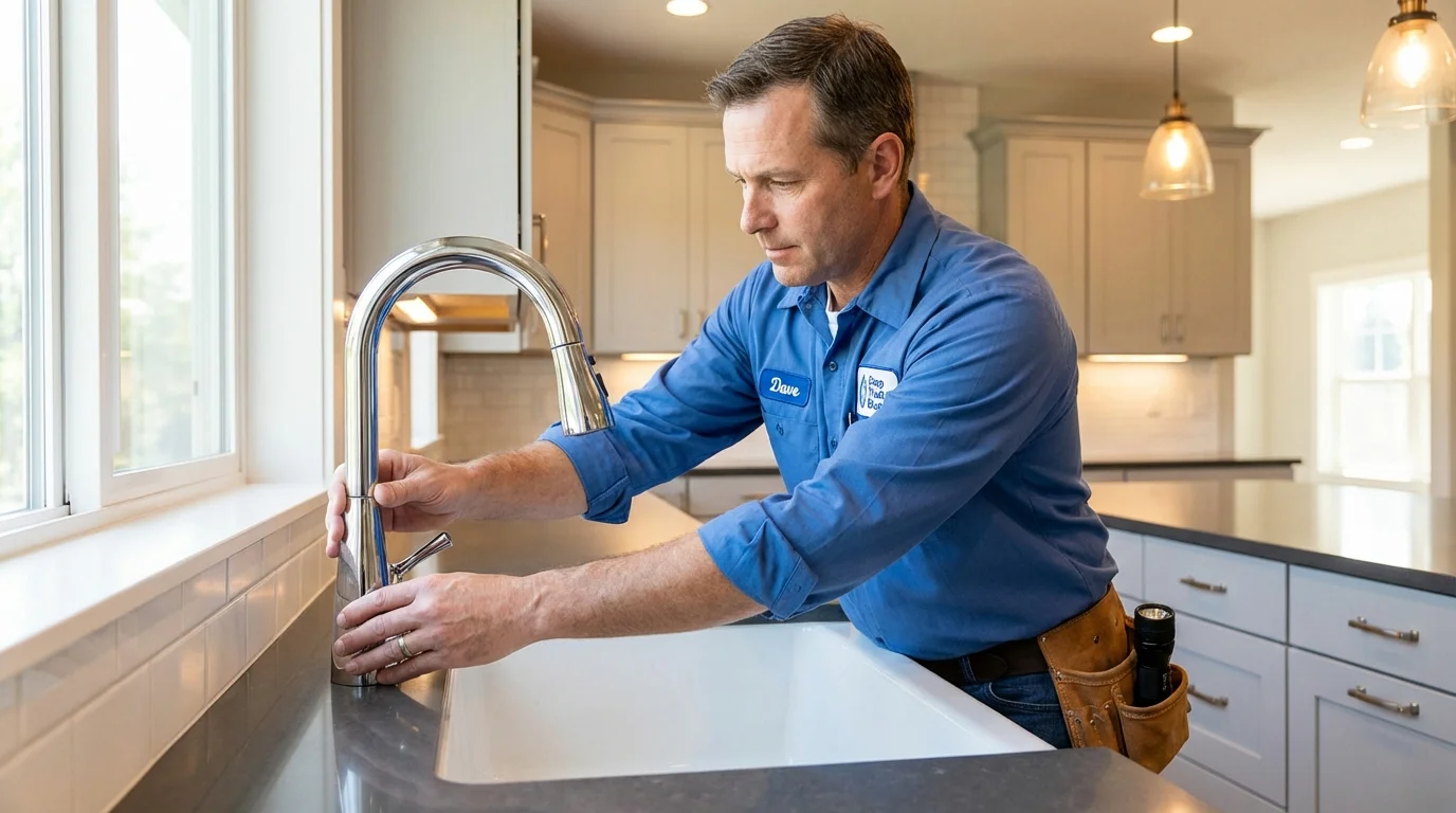 Kitchen faucet installation by Johns Plumbing LLC in Boston