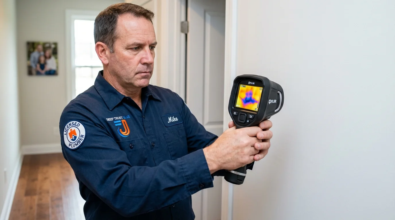 Thermal imaging leak detection by Johns Plumbing LLC in Boston